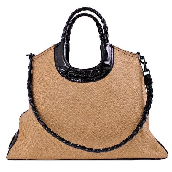 Valentino Garavani Handbags - Large VALENTINO Shoulder Bag w/Black Patent Leather Accents